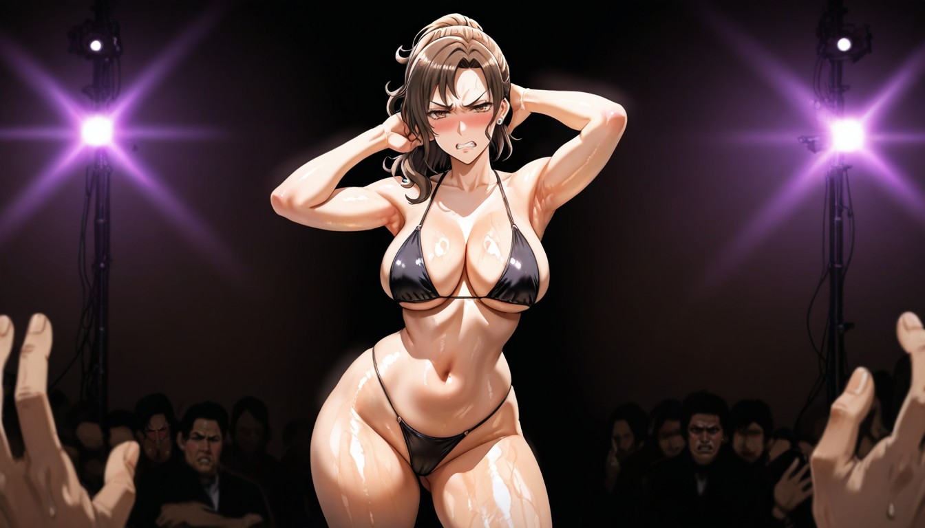 Legs Apart, Silent, Detailed Hentai AI Porn