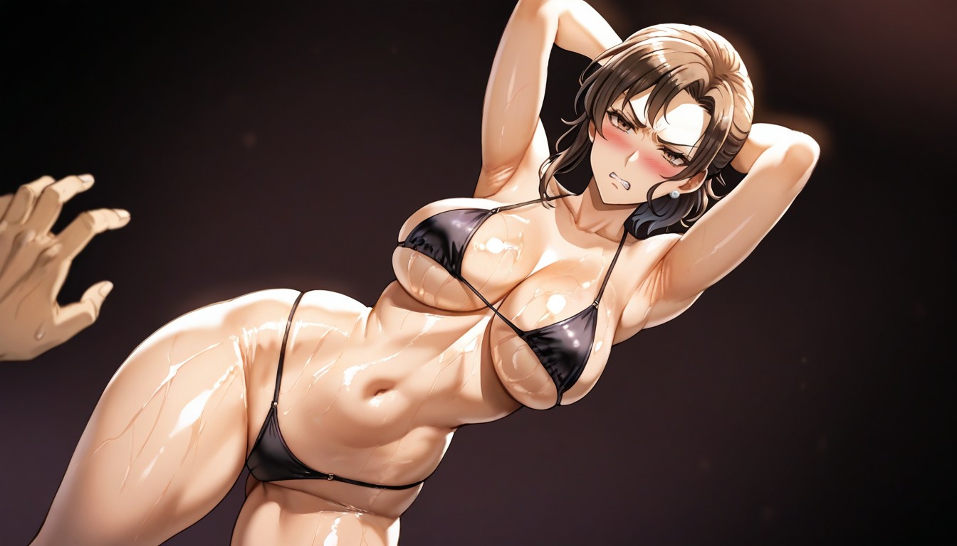 Black Thong, Hands Behind Head, Silent Hentai AI Porn