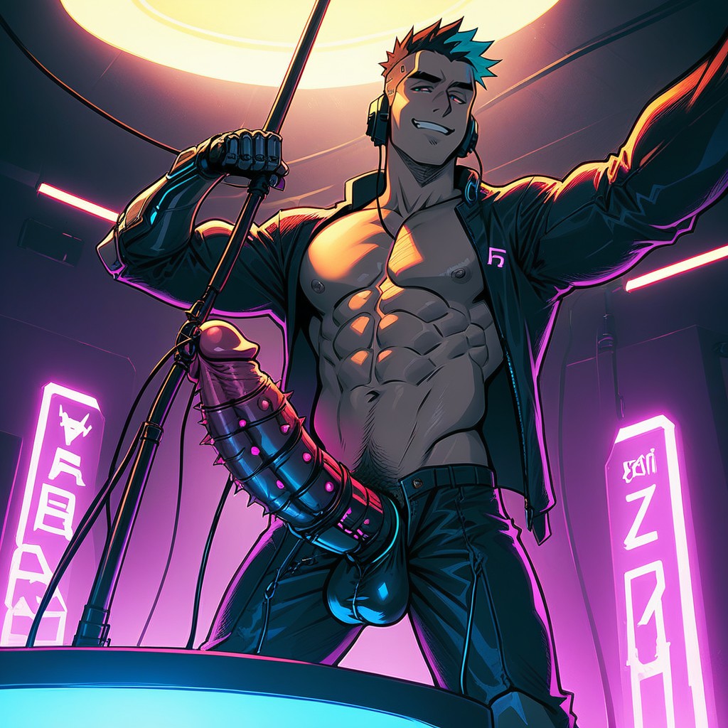 Hyper Urethral, Sex Machine Robotic Penis, Wires AI Gay Porn