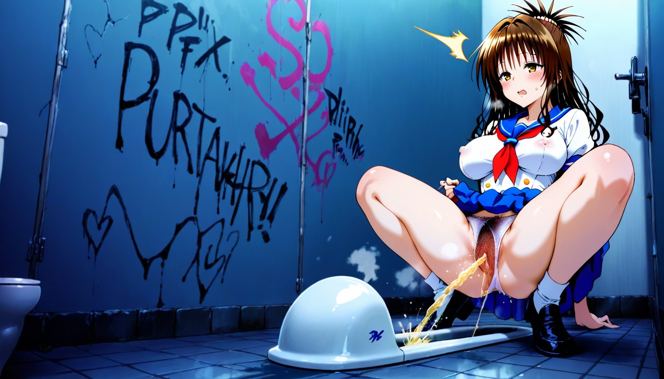 Surprised, Blush, Toilet Hentai AI Porn