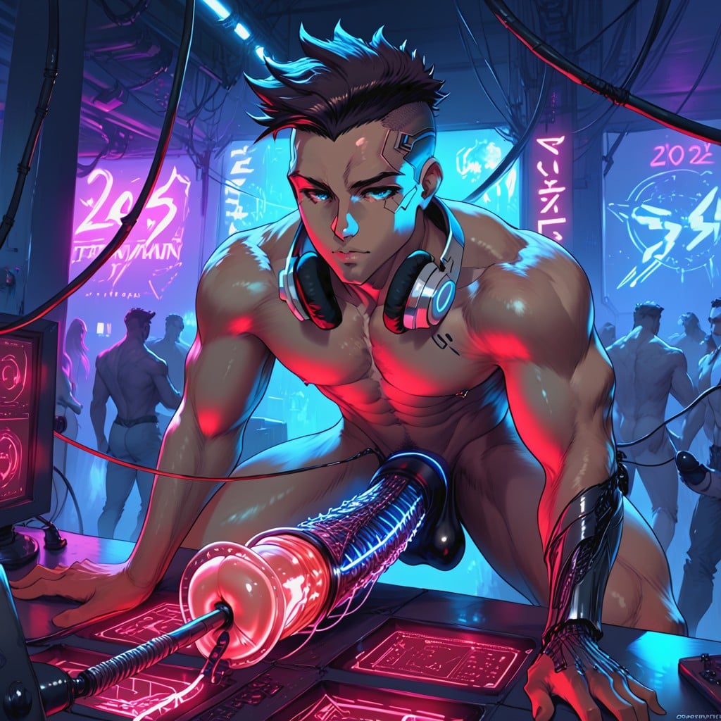 Hyper Urethral, Penis Urethral Wide Open, Sex Machine Robotic Penis AI Gay Porn