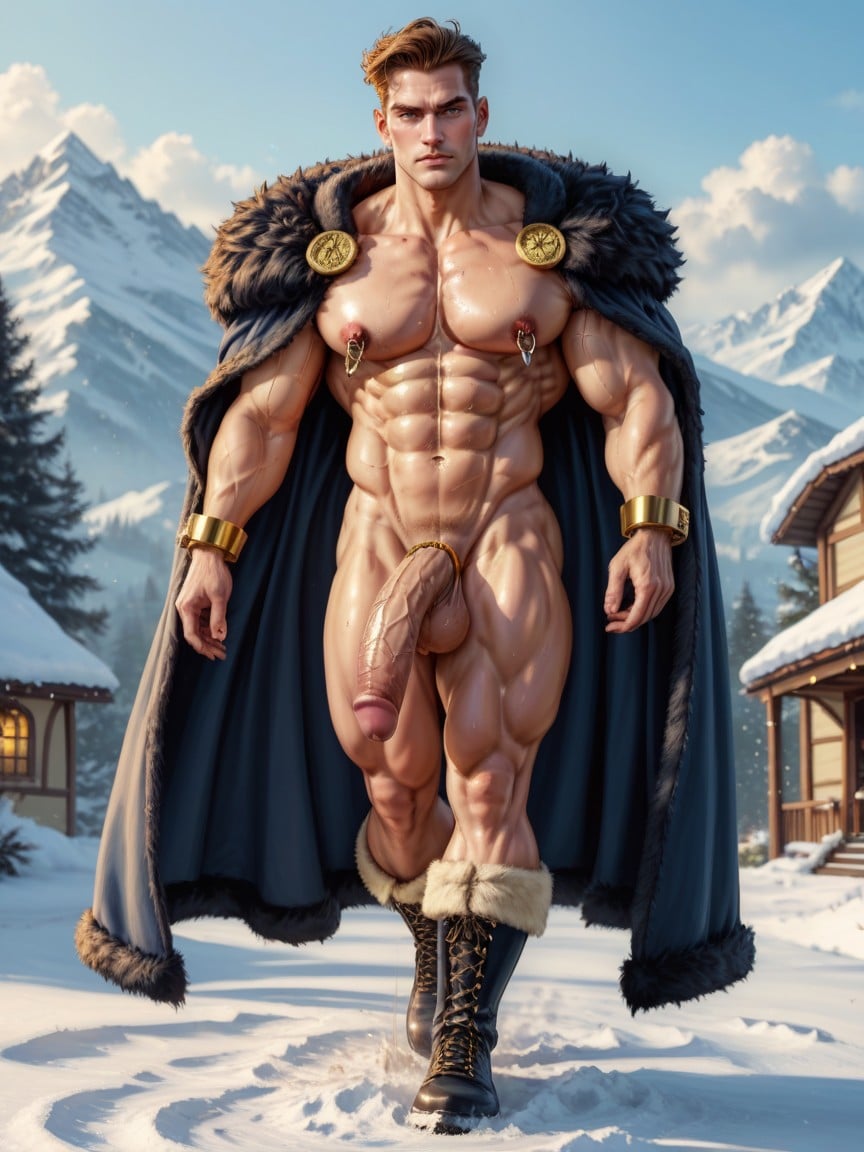 Giant Growing Muscular Body, Standing, 25+ AI Gay Porn