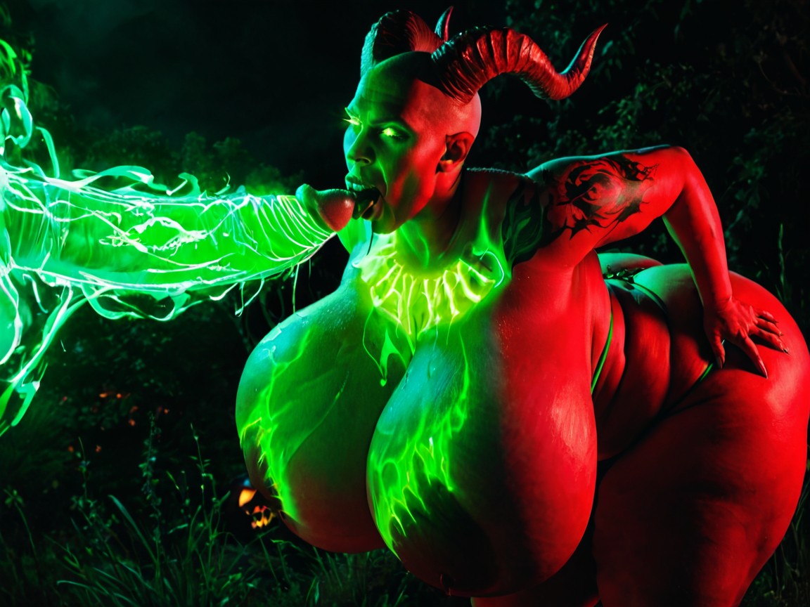 Demon Realm, Blowjob (3rd Person), Colossal Breasts AI Porn