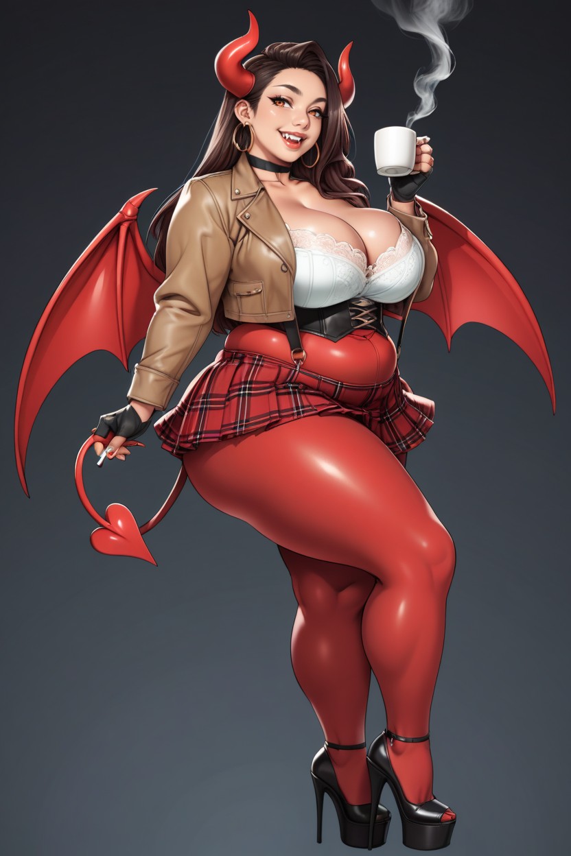 Fondo Simple, Brown Leather Jacket, Medium Breasts Porno BBW IA