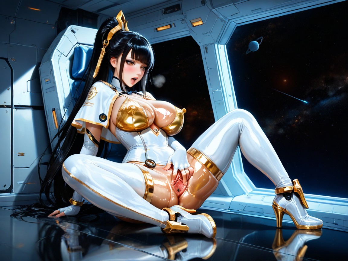 Spaceship, Masterwork, Straight Ponytail Hentai AI Porn