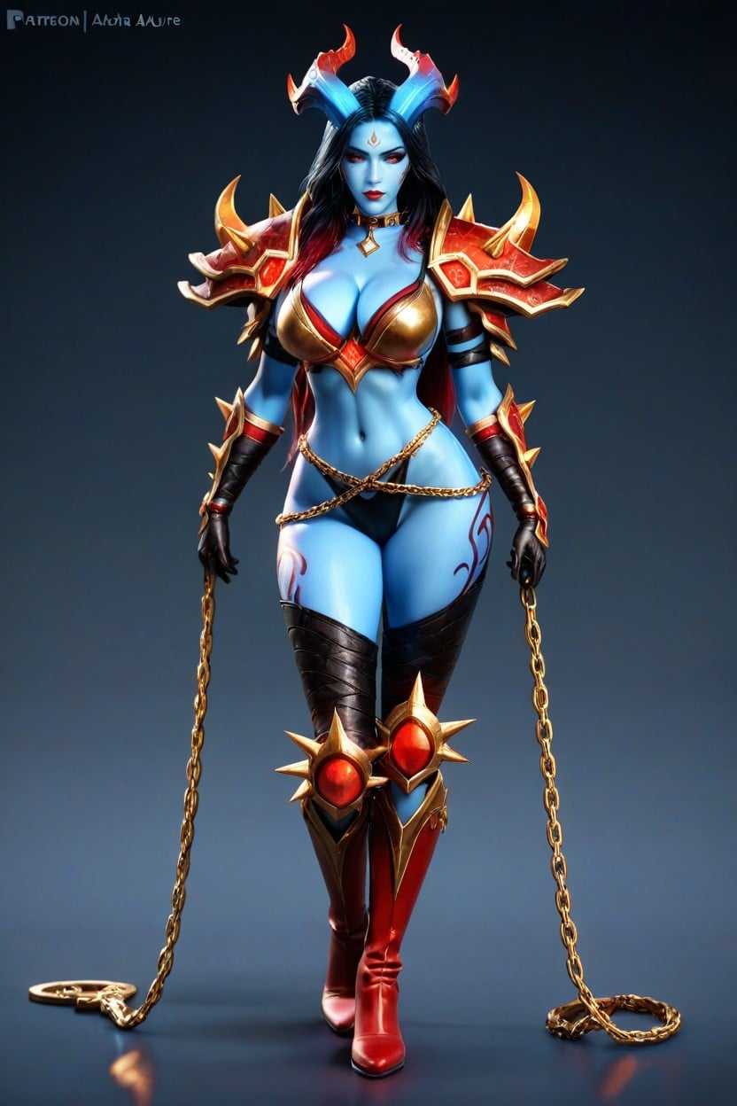 Smooth Stylized Skin Texture, 25+, Red Eyes Hentai AI Porn