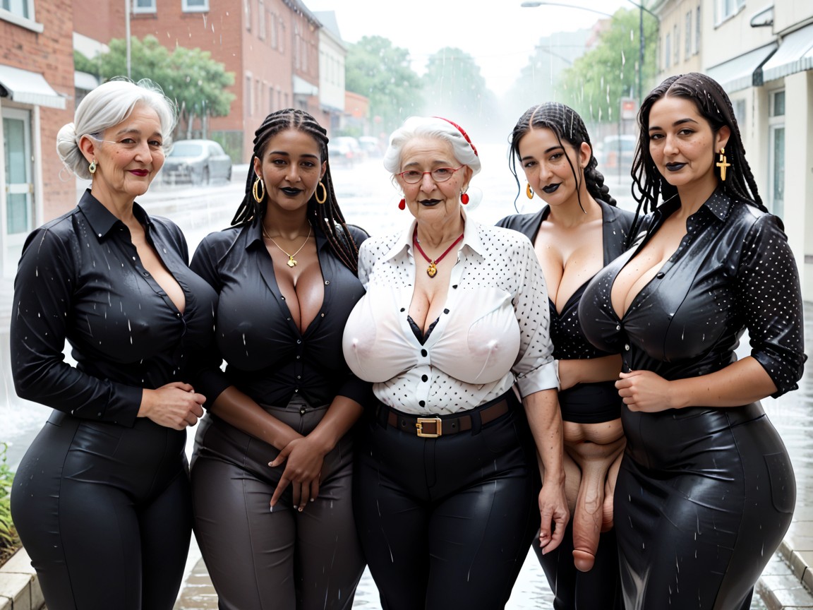 Gold Cross Pendant, Gigantic Sized Tits, Harem Shemale AI Porn