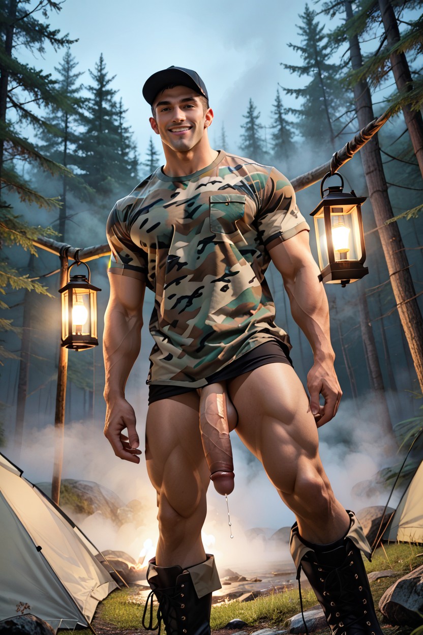 Proper Anal Insertion, Lit Lantern, Bulging Biceps AI Gay Porn