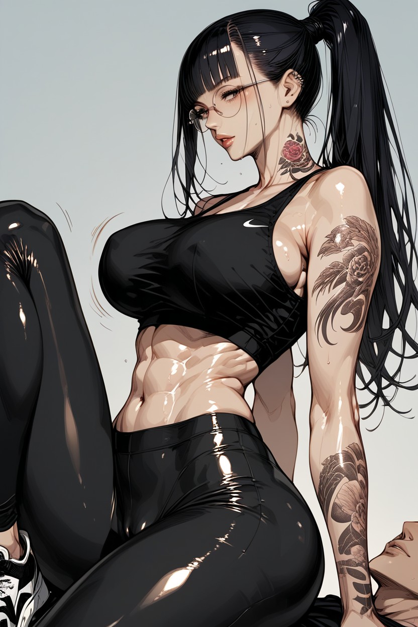 Perfect Anatomy, Massive Ass, Round Glasses Hentai AI Porn