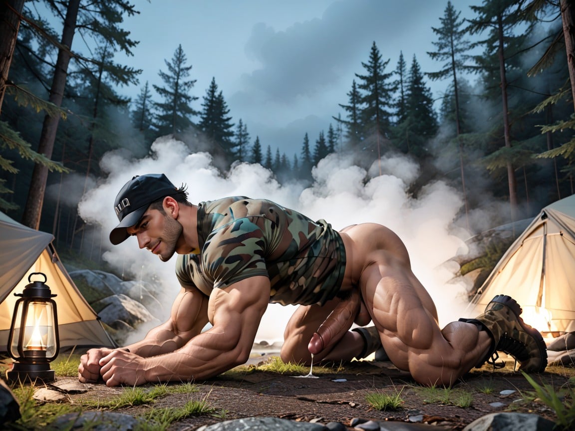 Male Genitals Only, Fog, Bottom Up AI Gay Porn