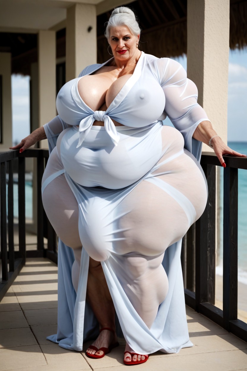 Large Long Bulge Through Clothing, Fully Clothed, Futanari AI Porn