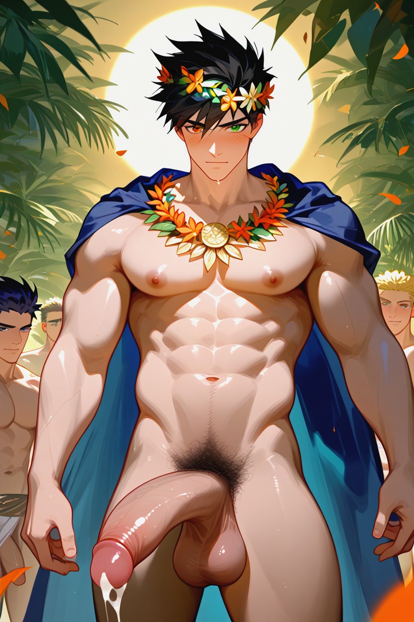 Different Colored Eyes, Tattoo, Abs AI Gay Porn