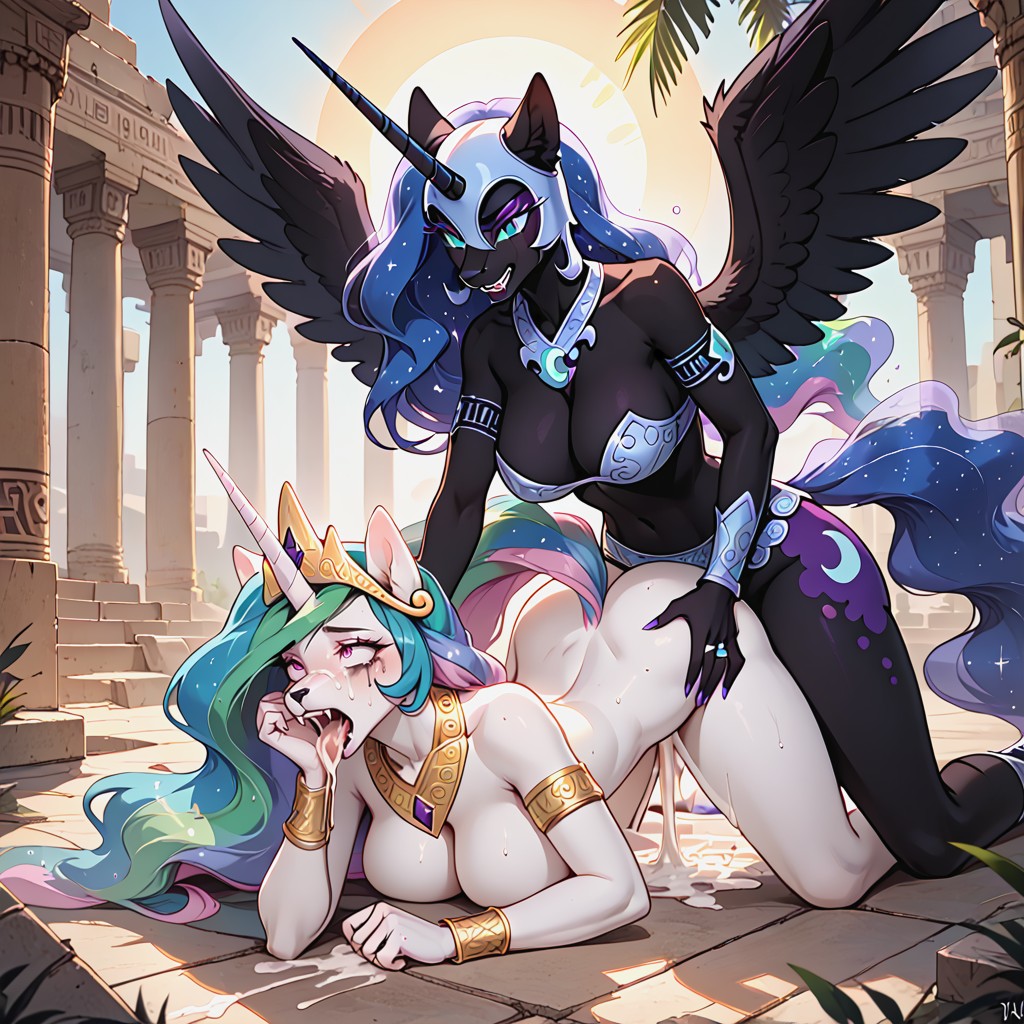 Ruined Mascara, Aztec Accessories And Jewelry, Female Princess Celestia Furry AI Porn