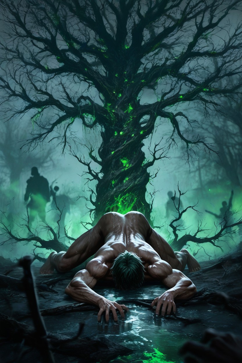 Resident Evil, Green-tinted Fog Shrouding The Landscape, High Resolution AI Gay Porn