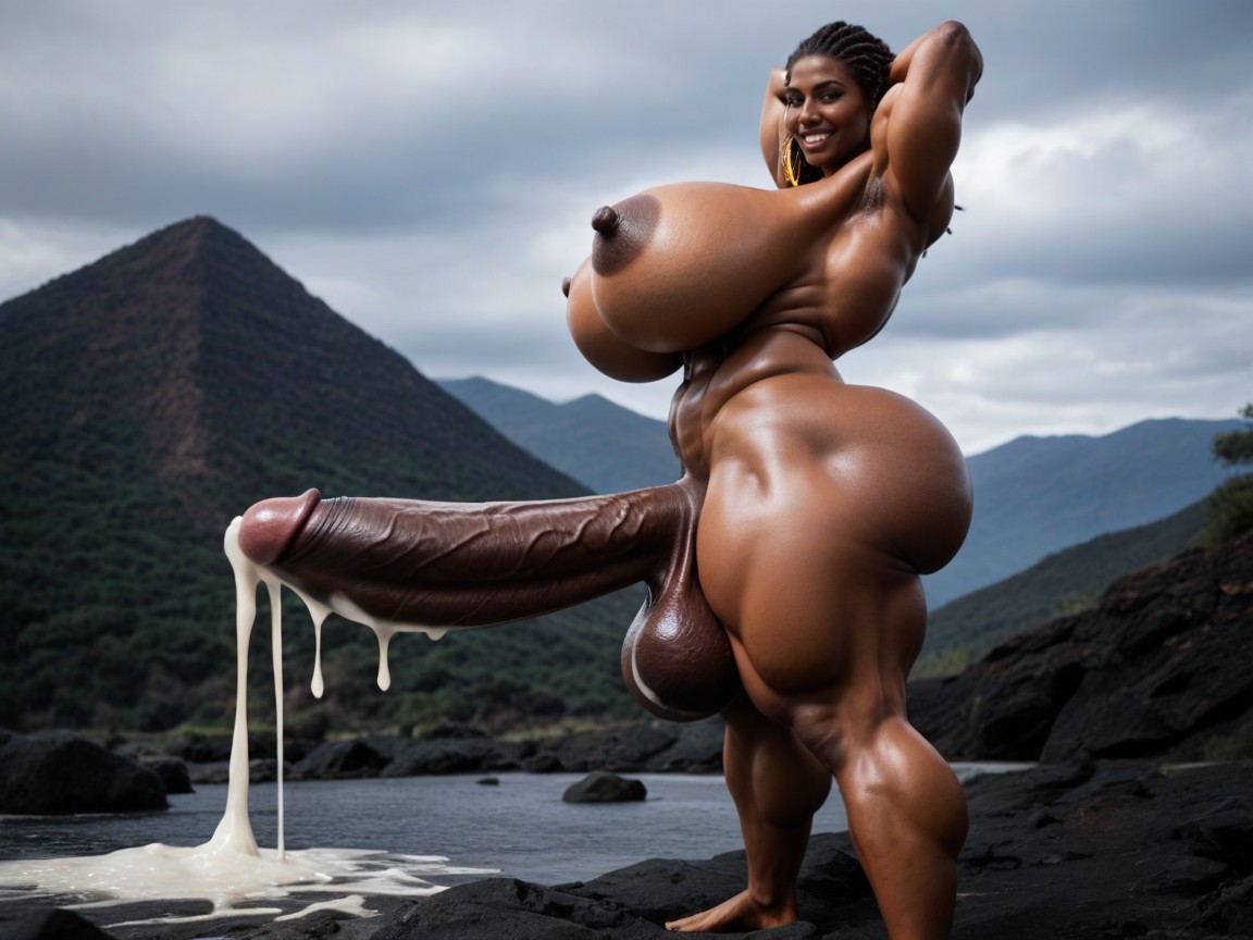 Futanari Cock, Macro Breasts, Breast Expansion Shemale AI Porn