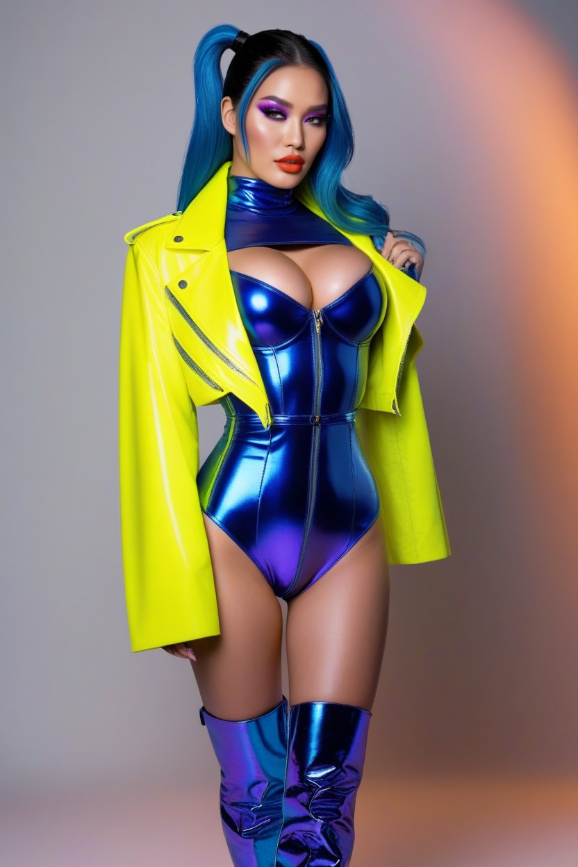 Gentle Rim Light Accent, Confident Tilted Head, Jacket Lapels Flowing AI Porn