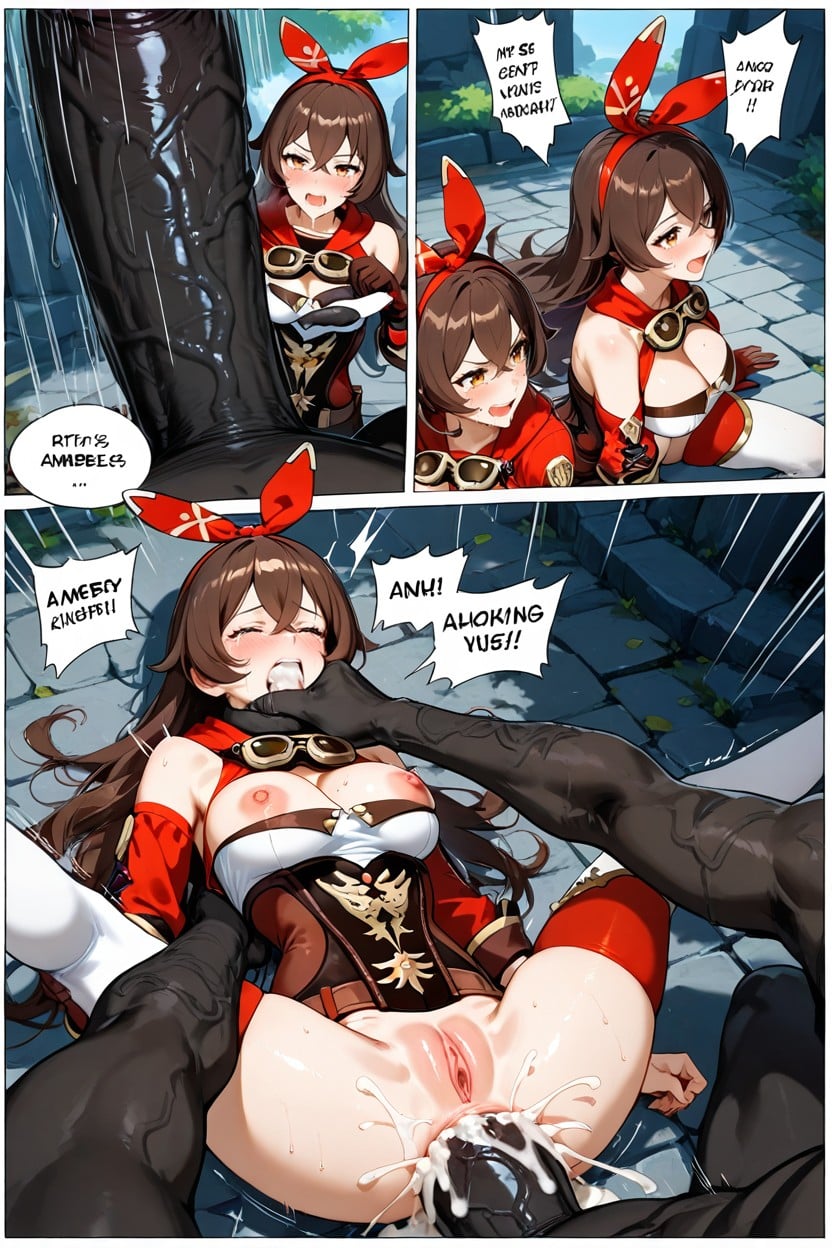 Extreme Sweating, Overhead View, Anime Hentai AI Porn