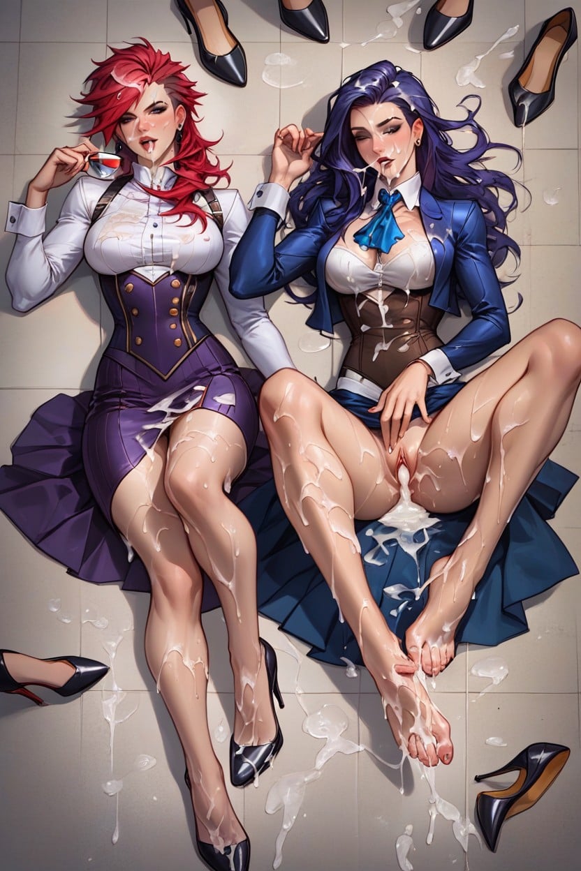 Drenched In Cum, Cum On Feet, Vi From Arcane AI Porn