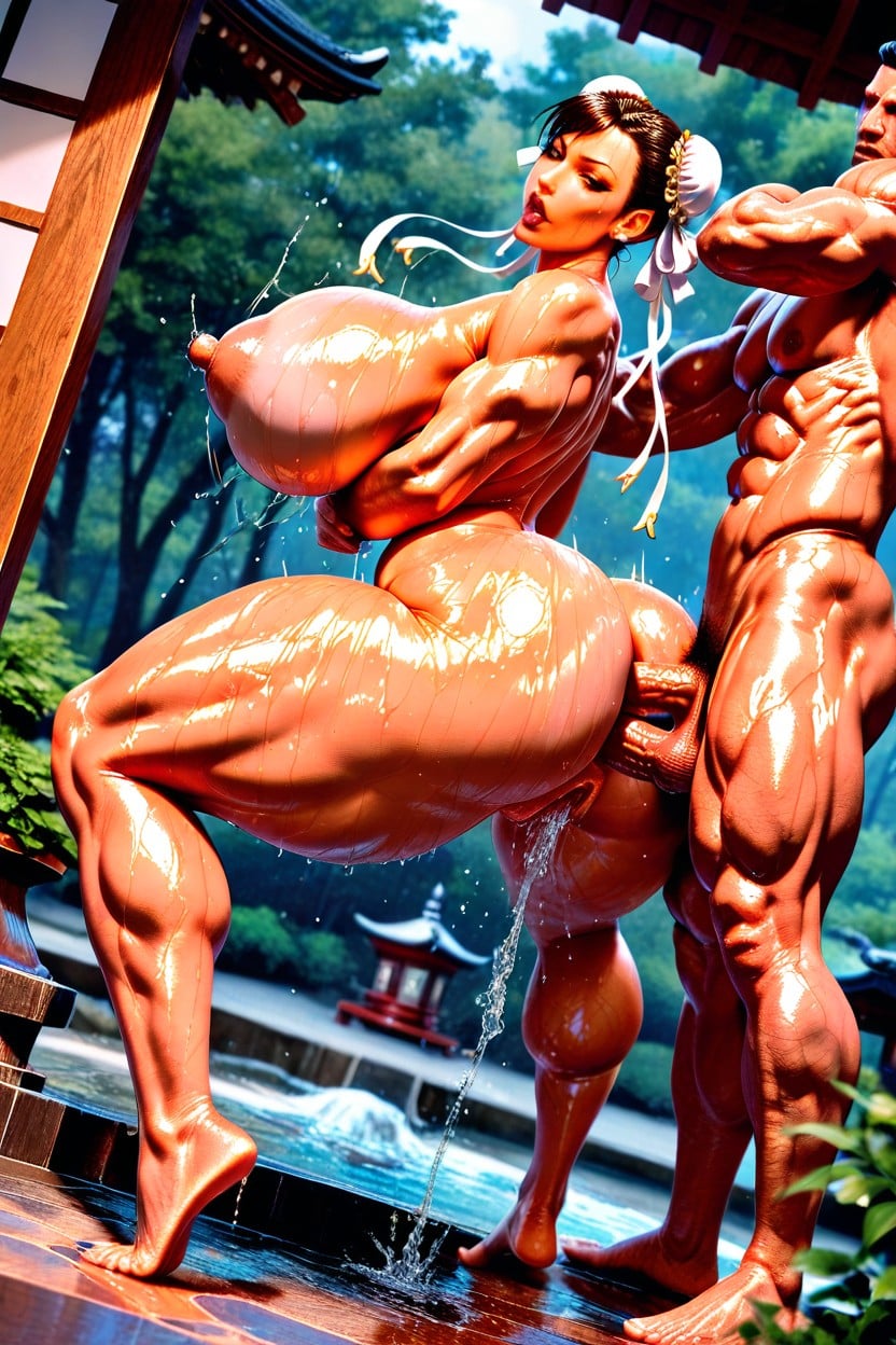 Gigantic Thighs, Humongous Hips, Shaved Pussy AI Porn