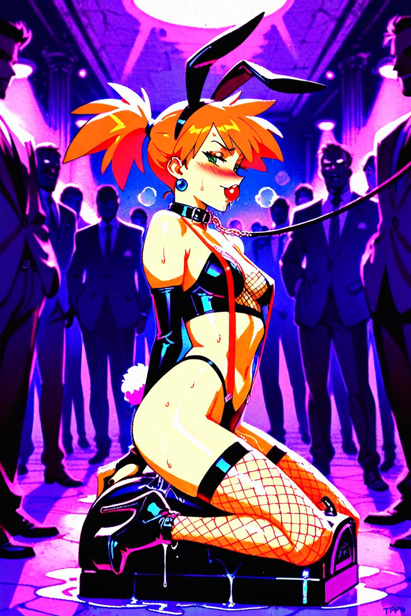 Mucha Gente Alrededor, Interior, Navel Exposed Hentai IA