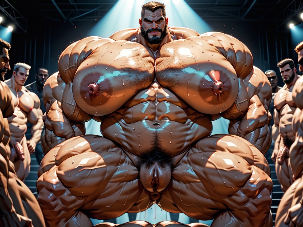 Shaved Heads, Breast Expansion, On Stage AI Porn