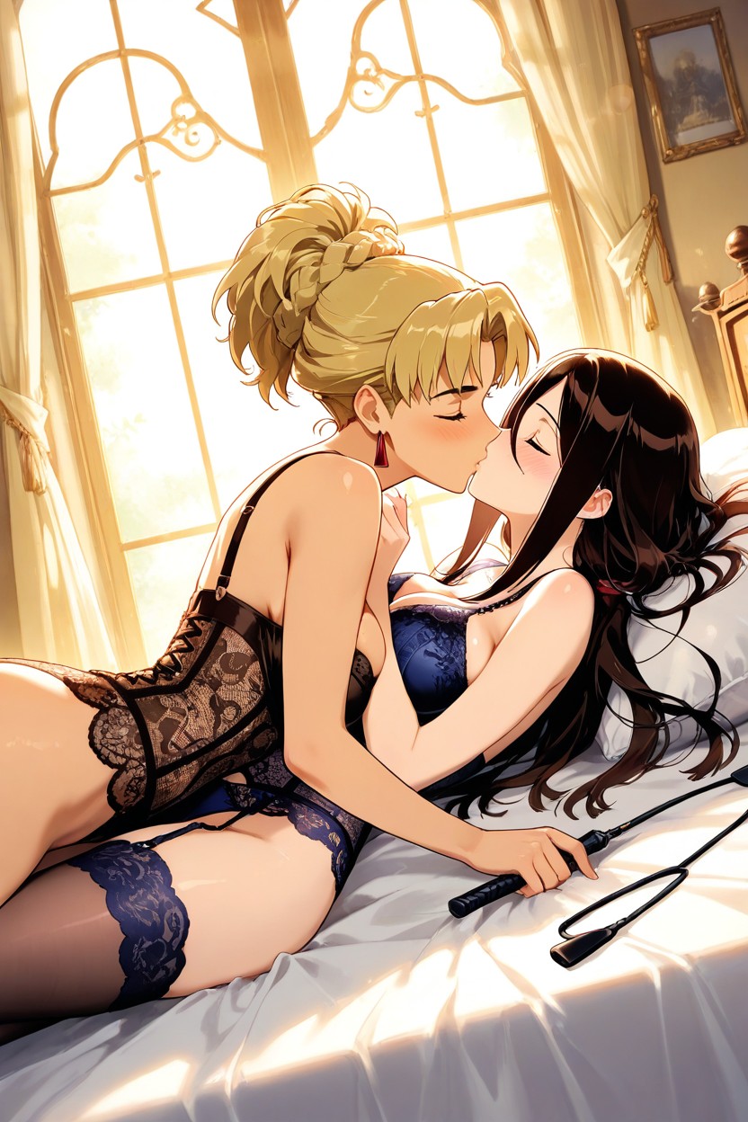 Akagi Ritsuko, Groping And Grooming One Another, Balancing Both Elegance And Historical Style Hentai IA