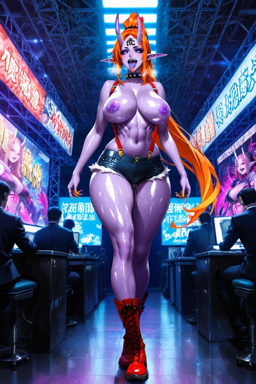 Ribs Visible, Extremely Beautiful, Thick Eye Makeup Hentai AI Porn