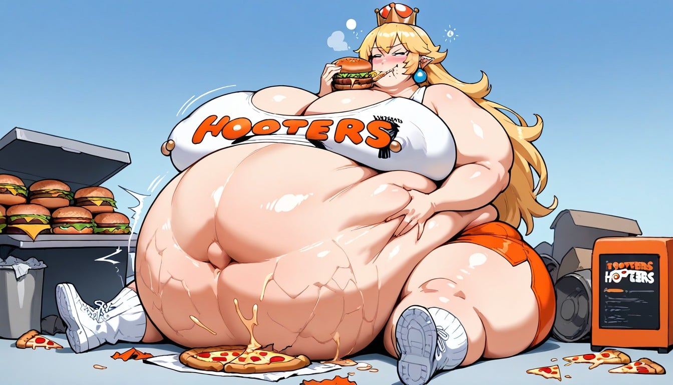 Musky, Morbidly Obese, Eating Hentai AI Porn