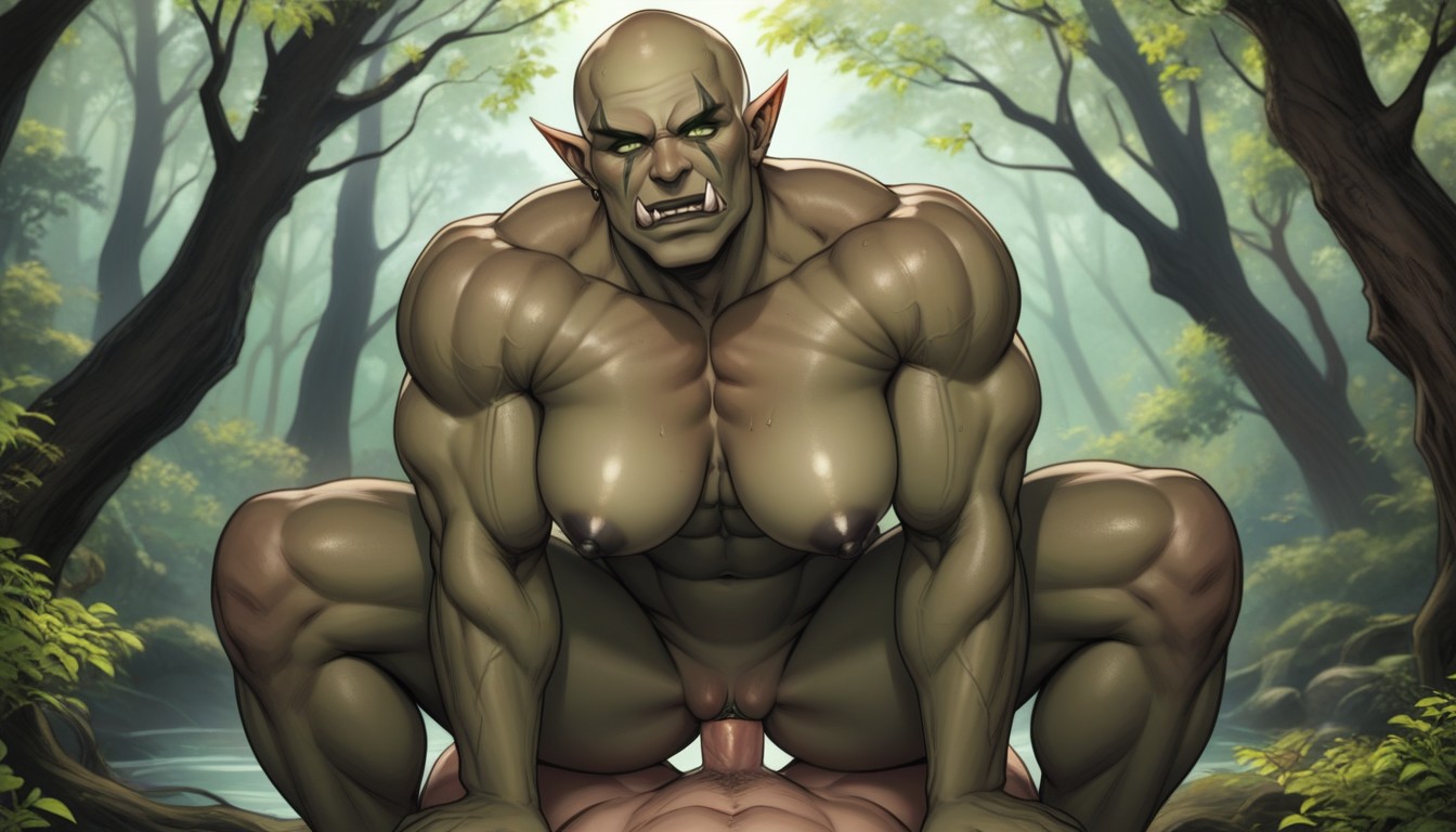 Female Breasts, Agarrándose Las Tetas, Very Muscular Hentai IA