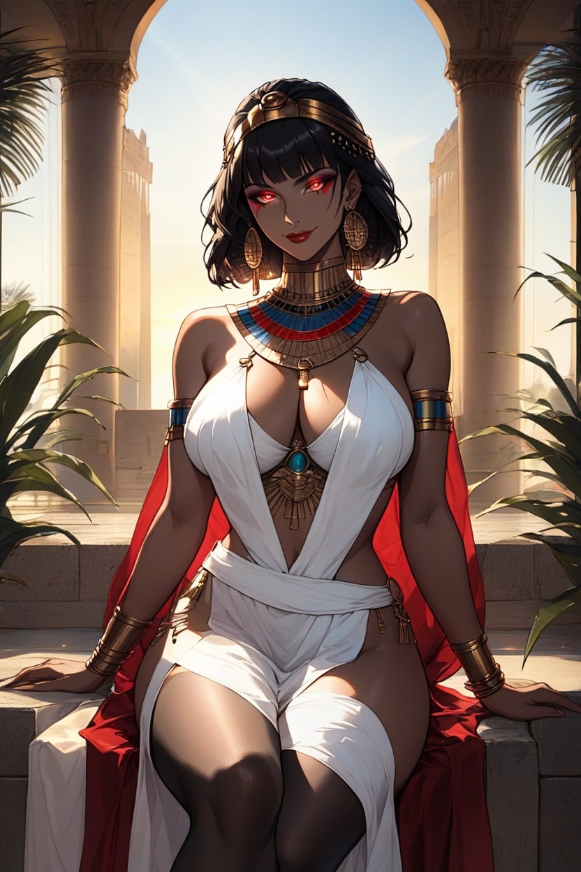 Straight, Stockings, Red Eyes AI Porn