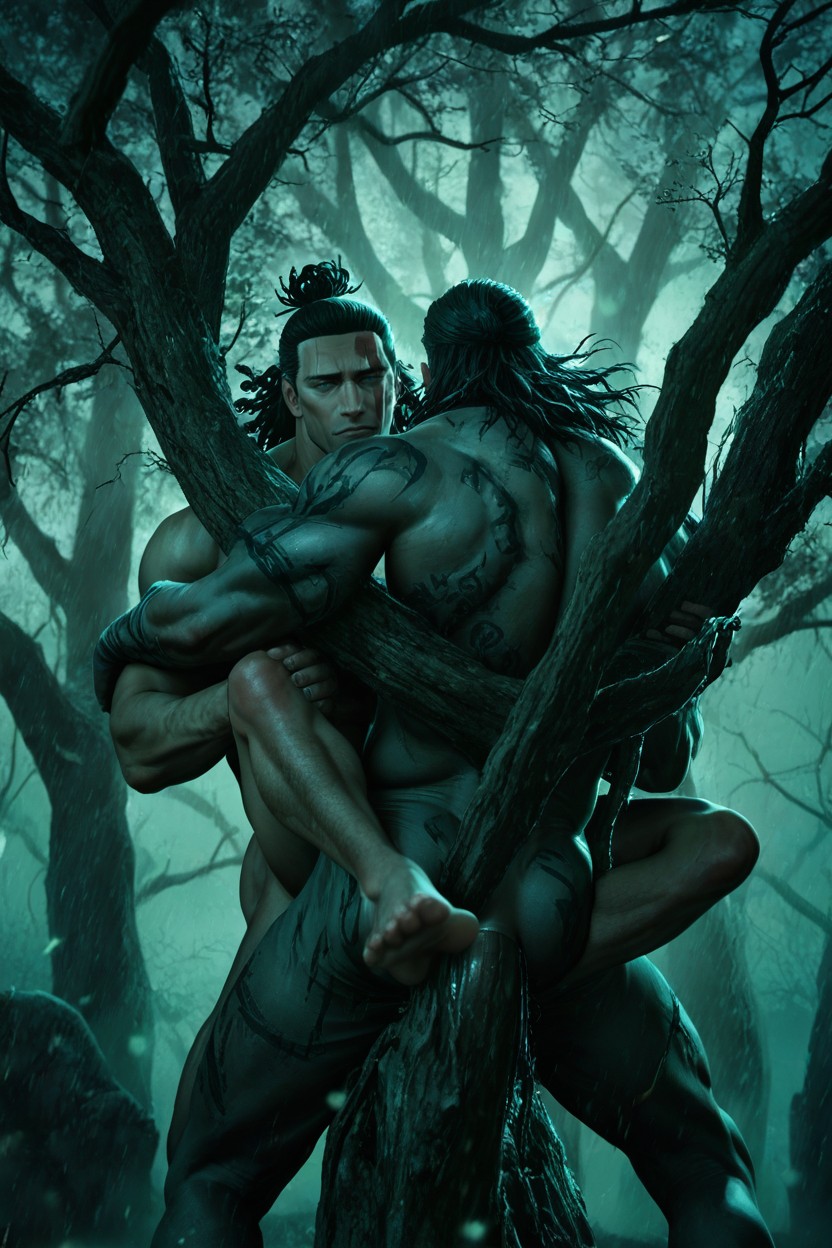 Detailed Tree Branches, Massive, Gay AI Gay Porn