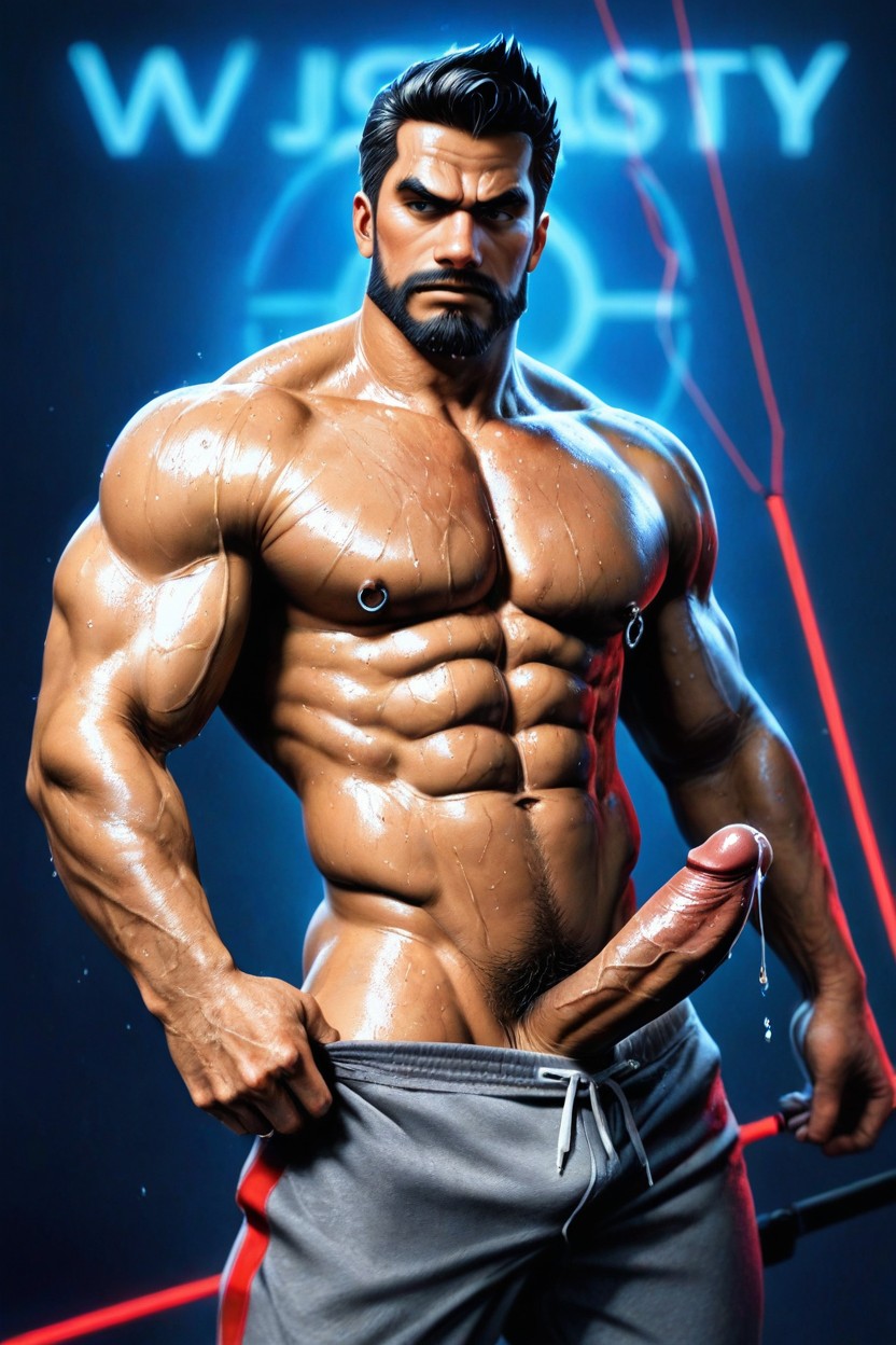 Cinematic, Detailed Musculature, Sharp Focus AI Gay Porn