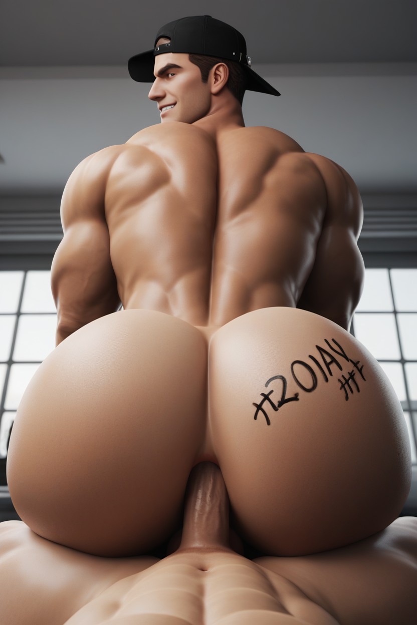 Anal Sex, Bottom Looks Evil, Backwards Cap AI Gay Porn