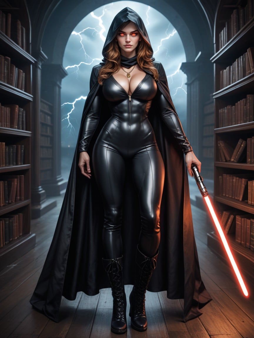 Cleavage, 25+, Leather Costume AI Porn