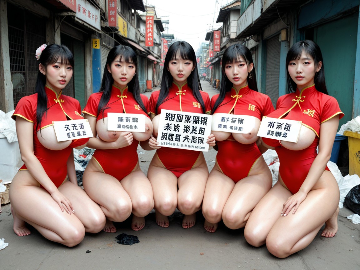 Large Head, Highly Detailed Chinese Breeding Slaves, Larger Head AI Porn
