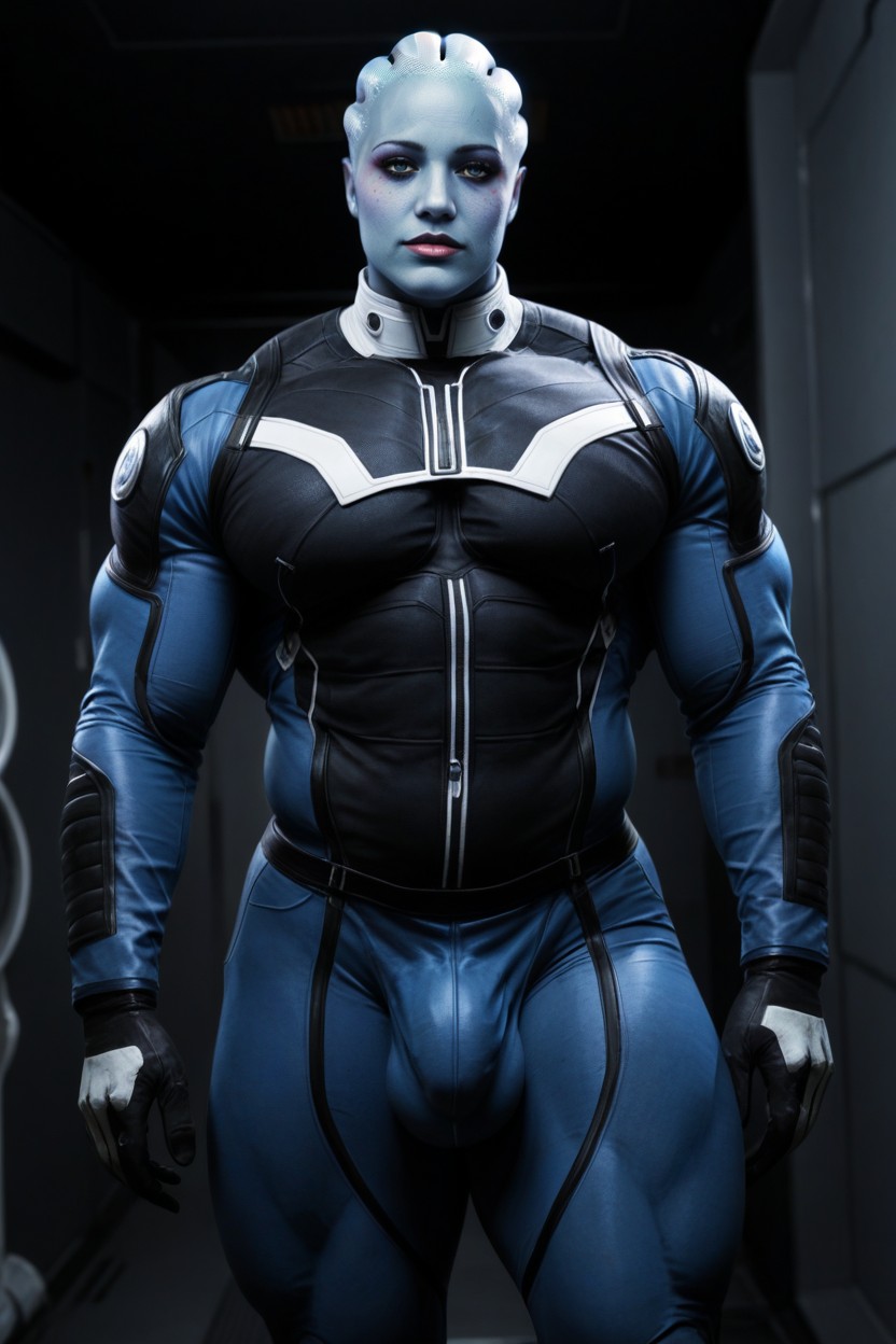 Full Lips, Bulge, Cyberpunk Hacker Shemale AI Porn