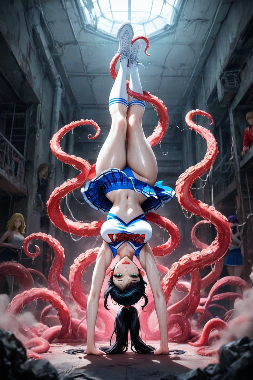 Tight Top, Stranger Things Context, Twin Ponytails AI Porn