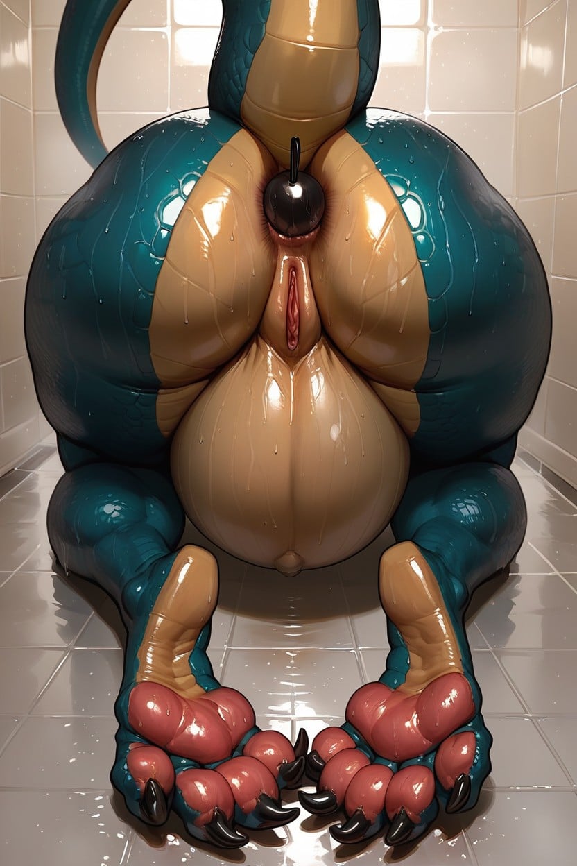 Vore, Pink Pawpads, Anal Beads Furry AI Porn