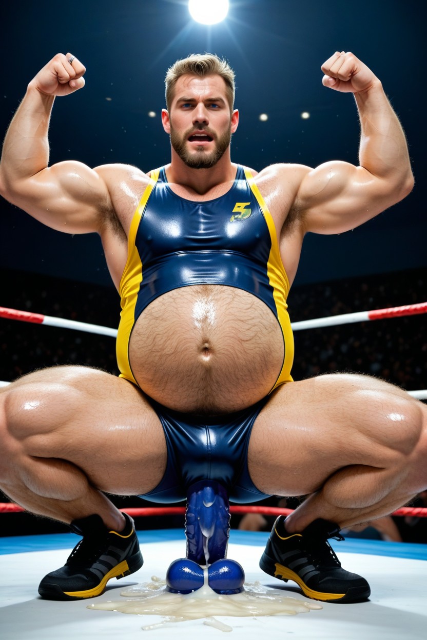 Pregnant Belly, Purple Uniform, Sweat AI Gay Porn