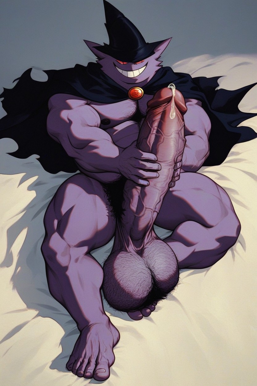Eyes, Face, Gengar Masturbates AI Gay Porn