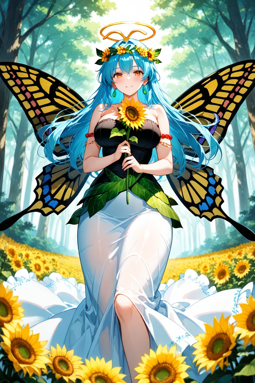 Wide Dress, Long Hair, Large Ass Hentai AI Porn