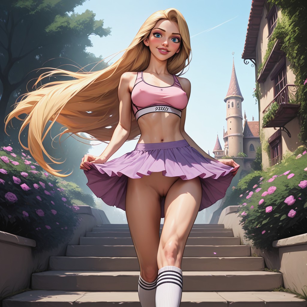 Trees, Gluteals, Rapunzel's Tower Hentai AI Porn