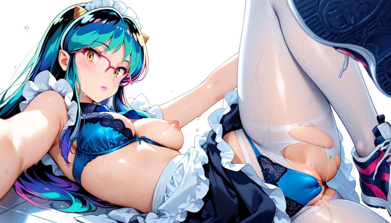 Sneakers, Straight Leg Pose, Arms Spread Hentai AI Porn