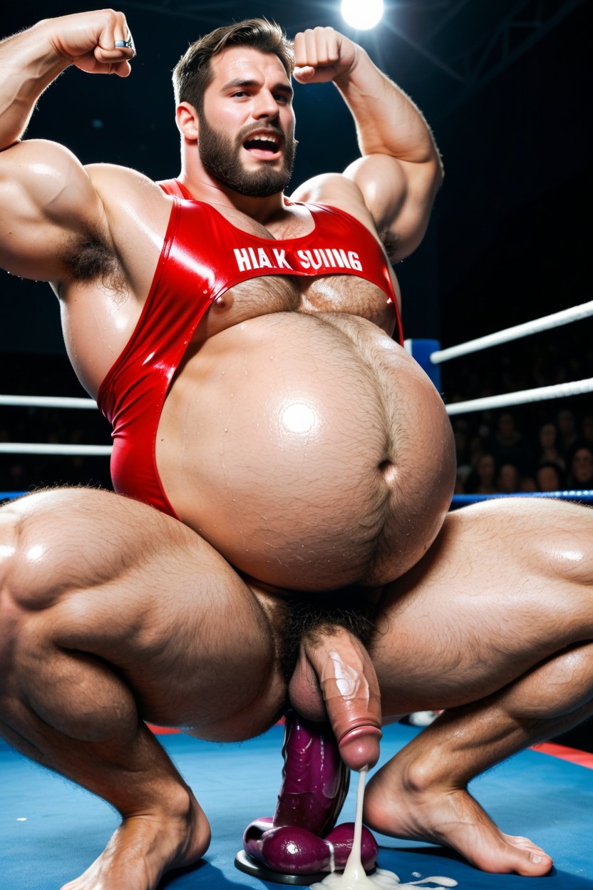 Gigantic, Shooting Load On Chest, Hyper Hairy Thighs AI Gay Porn