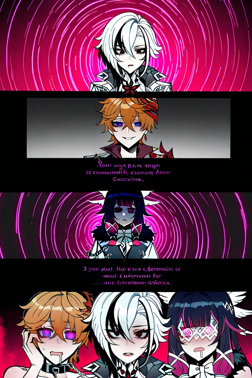 25+, Chain Leash, Four People Hentai AI Porn