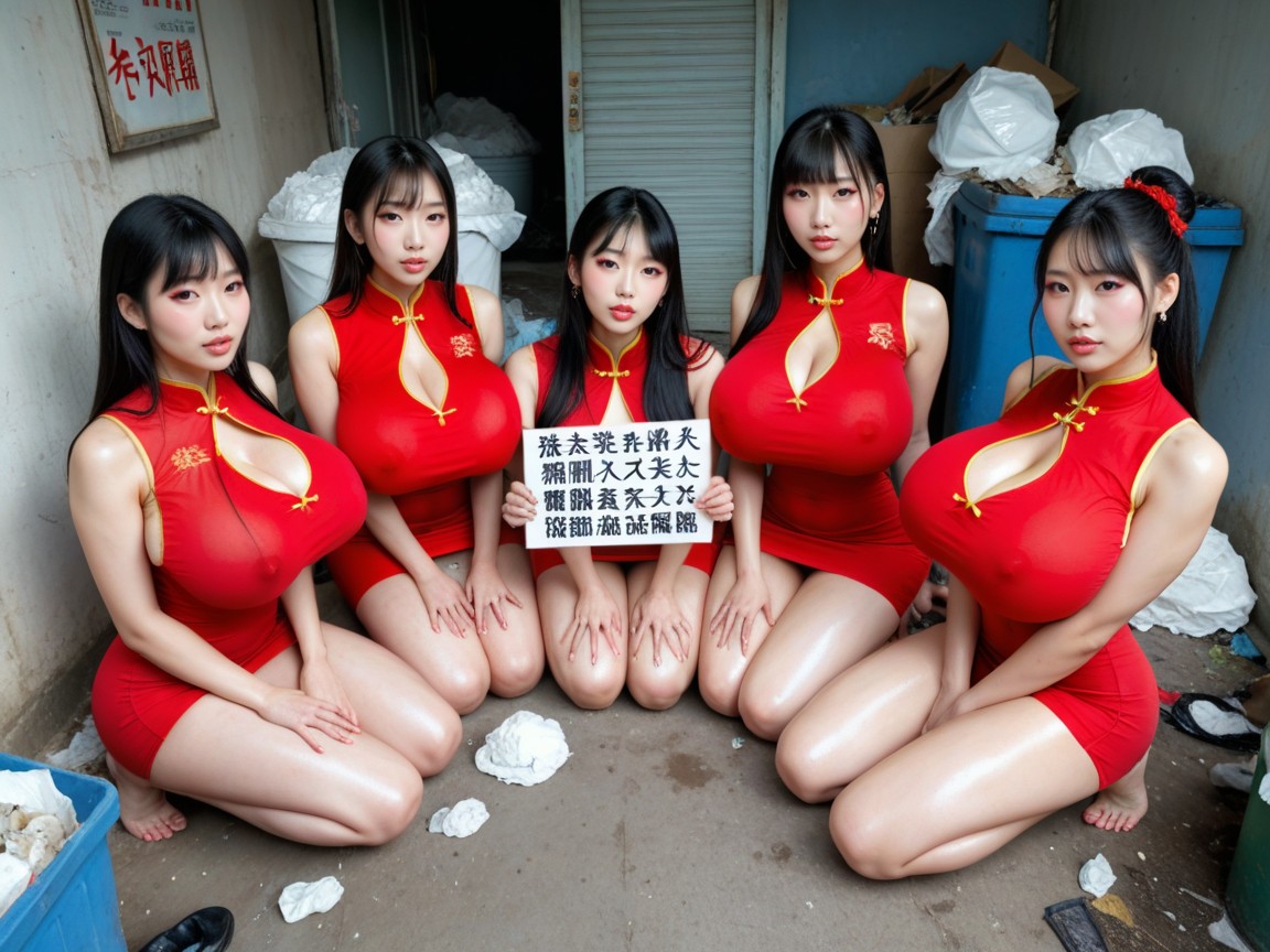 Trash, Filthy Urinal, Pretty Chinese Faces AI Porn