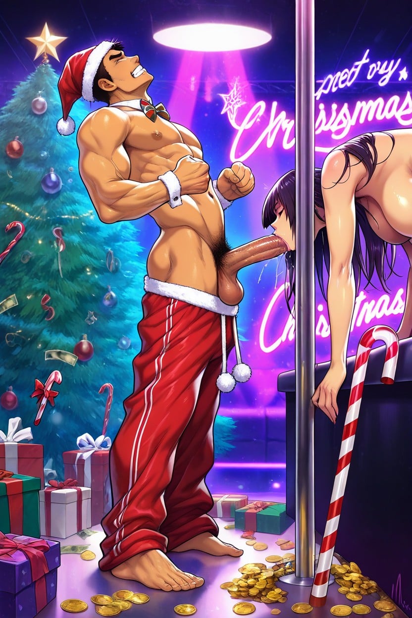 Barefoot, Sagging Balls, Golden Coins AI Gay Porn