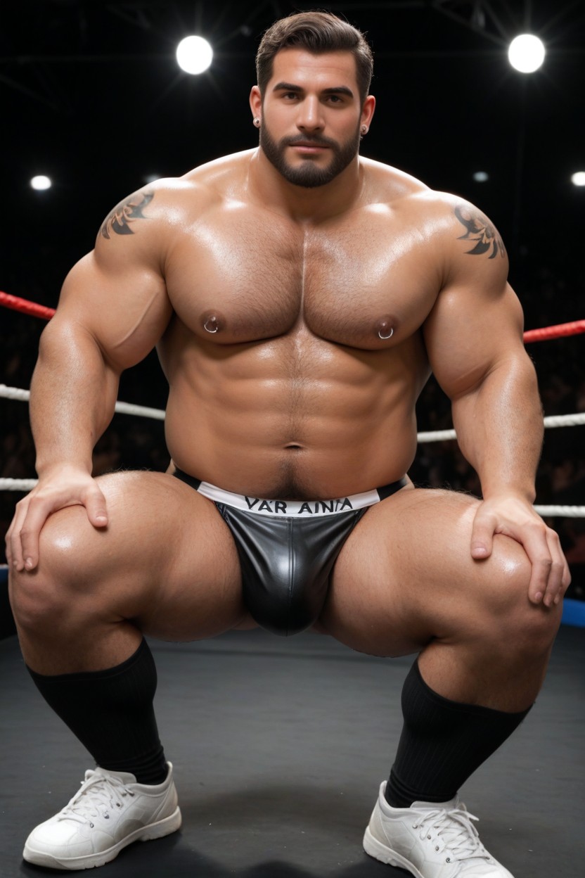 Large, Hairy Pecs, Latino AI Gay Porn