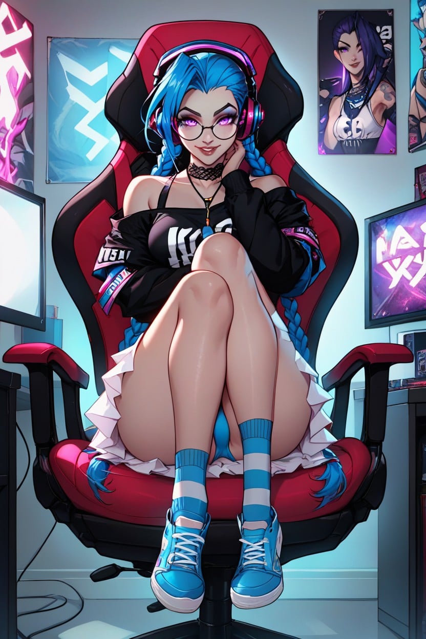 Solo, Neon Blue Lights, Dark Fantasy Art AI Porn