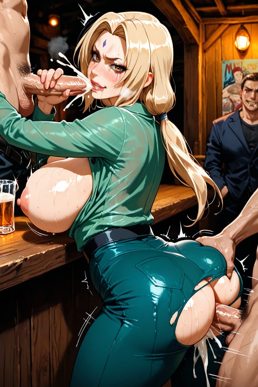She Is Not Enjoying It, Exposed Breasts, Wet Skin Hentai AI Porn